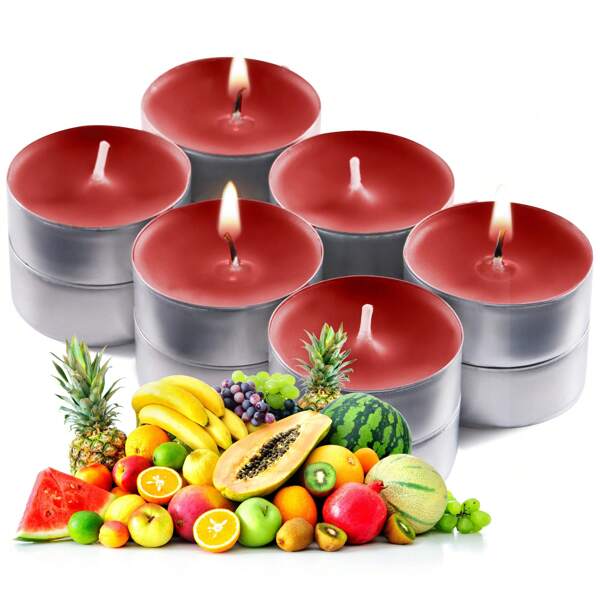 Rambue Scented Tealight Candles - 12 Pack Scented Tea Candles With Long Lasting Aromas - Scented Tea Light Candles With 4 Hour Burn Time