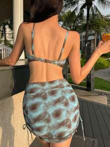 2025 New Sexy 3 Pieces Bikini Set, Separates Style Swimsuit For Women Beach Vacation - Multicolor - View 3