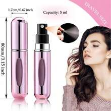 6 Packungen nachfüllbarer Parfümflasche Reisegröße Mini Zerstäuber Nachfüllbare Flasche für Herren Damen Aluminiumlegierung Wiederaufladbarer Taschenspender Kölner Zerstäuber 5ml