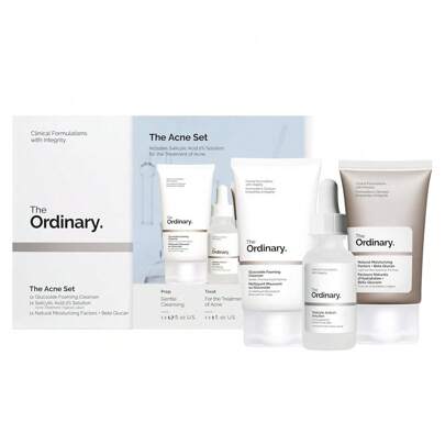  The Ordinary The Acne Set, 3-Step Skin Regimen With Salicylic Acid 2% Solution For Clearer Skin