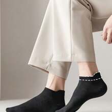 Farfallarossa 12/6 pares de calcetines cortos para hombres y mujeres, calcetines de algodón, absorbentes y resistentes al olor, calcetines invisibles, suaves y transpirables, calcetines deportivos de bajo corte. - Negro - Ver 2