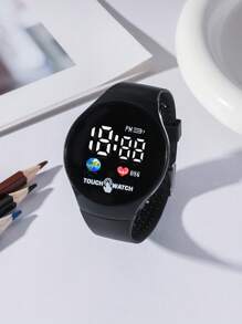 1 stuk geliefd elektronisch kinderhorloge, met datum en tijd, geschikt voor dagelijks gebruik of als festivalcadeau
