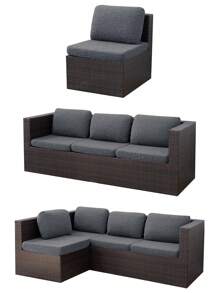 1 buc. Husă de pernă pentru canapea de exterior jacquard de culoare solidă, husă elastică pentru șezut canapea pe jumătate acoperită, potrivită pentru terasă, terasă, protector de pernă pentru canapea de grădină