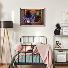 1 pièce canevas murale vintage Art célèbre L'Hurlement Femme drôle Affiches esthétiques Impressions uniques de hurlement Décoration murale de galerie vintage orange pour chambre à coucher et salon. Sans cadre