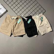 Mauricinho Cargo Shorts Twill Boy's Children's Denim Bermuda Shorts - 米色 - 查看 1