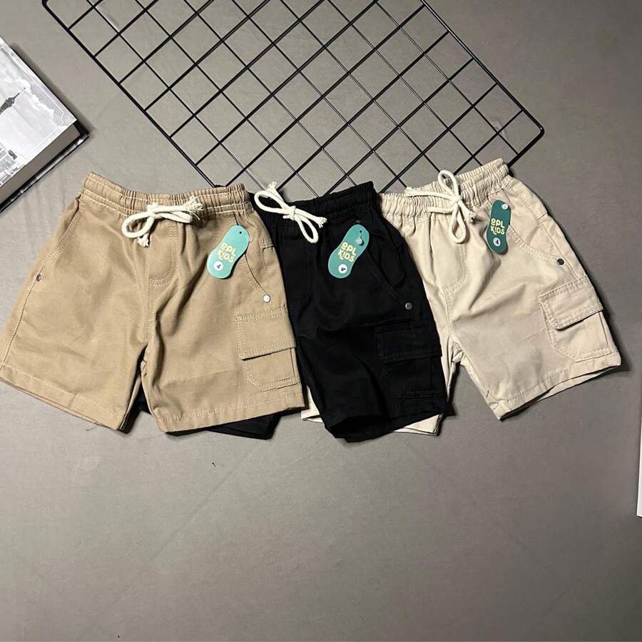 Mauricinho Cargo Shorts Twill Boy's Children's Denim Bermuda Shorts - 米色 - 查看 1