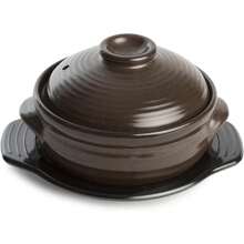 Crazy Korean Cooking Korean Stone Bowl (Dolsot), Sizzling Hot Pot For Bibimbap And Soup - Premium Ceramic (Medium With Lid) - 中型帶蓋 | 33.8 液體盎司 - 查看 10