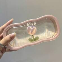 Joli étui à lunettes de tulipe très attrayant, transparent, portable, anti-pression, portable, pour les lunettes de myopie, étui à lunettes rétro. Rangement pour lunettes de soleil pour hommes et femmes - cadeau de vacances mignon, révélation du sexe, parfait pour les anniversaires, les mariages, les fêtes, le cadeau parfait pour les collègues, les amis et la famille, la rentrée scolaire