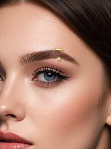 2Pcs 316L Stainless Steel 16G Tragus Helix Rook Piercing Jewelry With Chain, Cartilage Earrings For Women, Belly Button Ring Vertical Labret Lip Piercing Jewelry - Silvery Or Golden - View 2