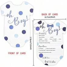 10pcs/Set Baby Gender Reveal Party Game Cards, Baby Shower Prediction & Bless Cards - Multicolor - View 3