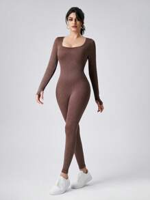NcmRyu 1pc Women Matt Sports All-In-One Jumpsuit With Padded Bra