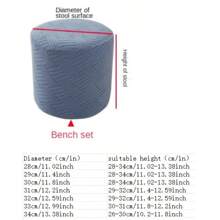 1pc Modern Multi-Color Rectangular Round Stool Covers, High Weight Fabric With Elasticity, Suitable For Dining Room, Kitchen, Party, Hotel Furniture Decoration, Spandex Polyester Blend