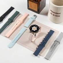 20mm 22mm Silicone Unisex Watch Band Compatible With Samsung Galaxy Gear Active2 S2 Gear S3 Gt 2 HuaweiWatch GT2 42mm 46mm XiaomiWatch Amazfit GTS GTR 2e 47mm Fashionable Casual Watch Strap Soft Breathable Waterproof Weistband Adjustable Replacement Bands For Daily Wear Sport Smart Watch Accessories Gifts For Mother's Day, Father's Day, Family, Friends, And Students Returning To School