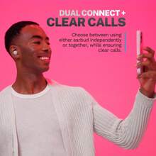 JLab Go Pop+ True Wireless Bluetooth Earbuds + USB Charging Case, Dual Connect, IPX4 Sweat Resistance, Bluetooth 5.1 Connection, 3 EQ Sound Settings Signature, Balanced, Bass Boost - 白色+ - 查看 5