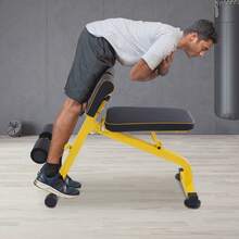 InSyoForeverEC Other Waist & Abdominal Boards, Fitness Benches - Negro+Amarillo - Ver 6