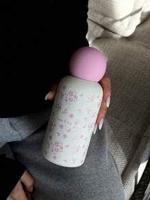 1 件 350ml 粉色花朵和蝴蝶 316 不锈钢双层隔热杯、平底杯、咖啡杯、水瓶、户外饮料杯、真空瓶、独特茶杯盖设计，适用于户外、办公室、家庭、学校、汽车、生日礼物、节日礼物、母亲节礼物、父亲节礼物、返校礼物、情人节礼物返校礼物 - 彩色 - 查看 2