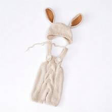 Newborn Photography Props Baby Bunny Rabbit Crochet Knitted Outfits Newborn Baby Diaper Costume Boys Girls Overalls Baby Shower Easter Gifts Things For Girls/Boys
