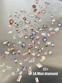 Mini Zirconia Nail Accessories 5A Sparkling Small Sharp Bottom Alien Diamond Horse Eye Love Pentagram Nail Diamond