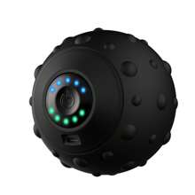 Pelota de masaje con vibración para relajar los músculos, pelota de yoga eléctrica de silicona para masajes, relajación física, vibración profunda, pelota de fascia, USB - Negro - Ver 8