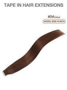 20pcs Tape In Hair Extensions Real Human Hair 12-24 Inch Natural High Quality Human Hair Invisible Tape In Hair Extensions Human Hair Extensions Real Human Hair Extensions 12-20 Inch Straight Hair Human Hair Providing A Natural-Looking Hair Extensions For Women Hair Extensions 2-3 Packs To Add The Legth - S4 - View 3