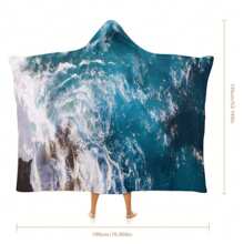 1 pièce Serviette de plage à capuche extra large, surdimensionnée, super absorbante, couverture de plage anti-sable, serviette de plage en fibre super fine, indispensable pour l'été, coupe-vent, écran solaire, plage, fête, séchage en voyage, camping, accessoires de plage, cadeau essentiel de vacances