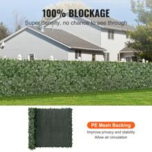 Ivy Privacy Fence, 39x98/158/198inch  59x98/118/158inch & 96x72inch  Artificial Green Wall Screen, Greenery Ivy Fence With Strengthened Joint, Faux Hedges Vine Leaf Decoration For Outdoor Garden, Yard, Balcony, Patio Decor - 59 x 118inch - 查看 3
