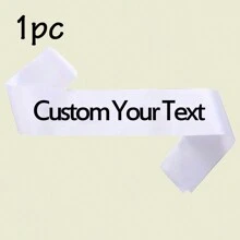 1/2/5/10/20/40 pezzi Nastro di raso personalizzato con testo, fascia con citazione personalizzata, fascia di compleanno personalizzabile, fascia per addio al nubilato/celibato personalizzabile, lunghezza: 160cm/63in, larghezza: 9,5cm/3,74in, 6 stili: nastro rosa/nero/bianco/blu/oro/viola, fascia "Bride To Be", adatta per lui/lei, multifunzionale, decorativa, riutilizzabile, traspirante, adorabile, di alta qualità, carina, colorata, moderna, morbida, personalizzata, unica, regalo ideale per lui/lei