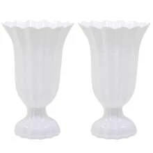 Kit 2 Popi Vases For Party Decoration 18.5cm Height - White - View 1