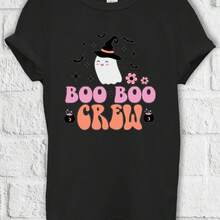 Halloween Boo Boo Crew T Shirt Hoodie Sweatshirt Baseball Pullover Shopper Bag Make Up Bag  Women Unisex Baggy Boyfriend Shirt H30