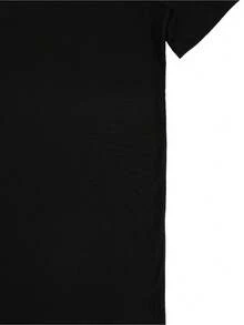 Camiseta de manga corta con estampado de gato para hombres de talla grande, cómoda y casual, con cuello redondo elástico, adecuada para actividades al aire libre de hombres. - Negro - Ver 7