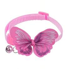 5pcs Bow-Knot Decor Pet Collar Butterfly Design Polyester Pet Collar Suitable For Cats And Small Dogs, Indoor/Outdoor Use