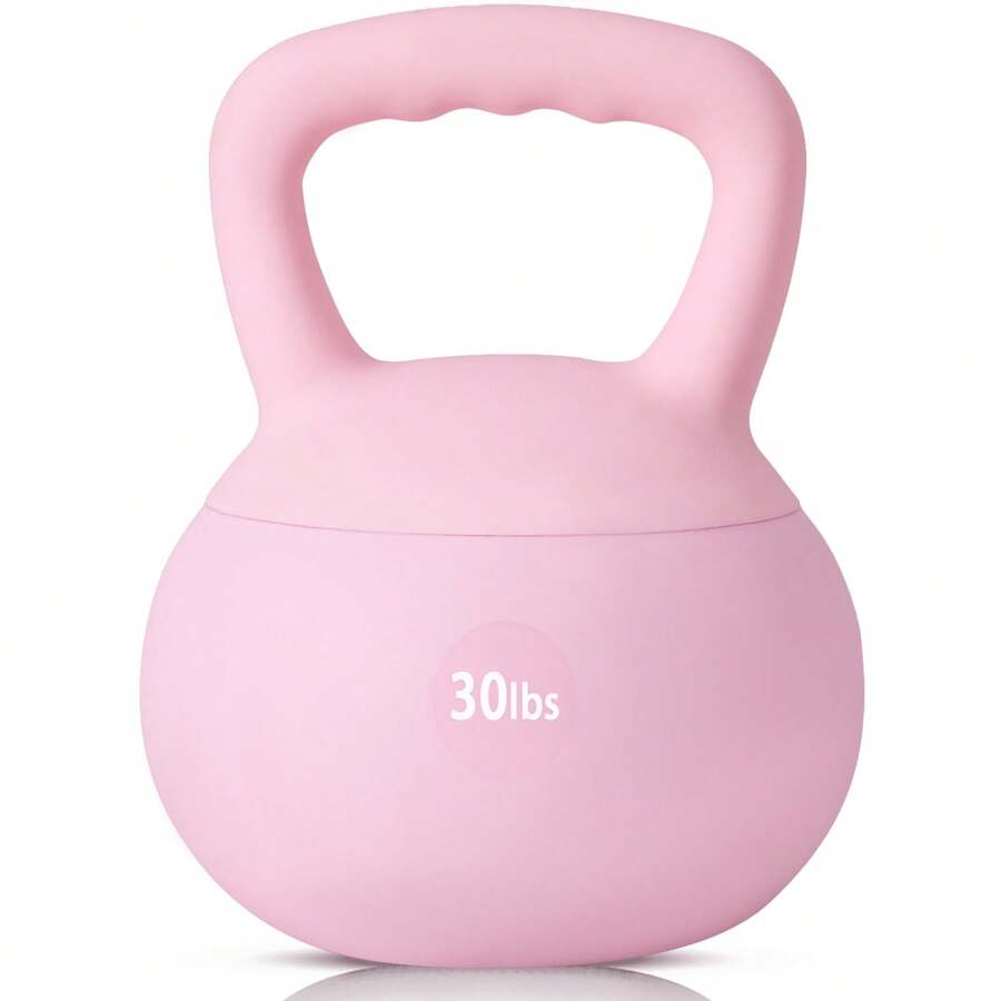 DlandHome Soft Kettlebells,Iron Sand Filled Weights Strength Training Kettlebells,Shock-Proof Weights And Wide-Grip Handle,Fitness Soft Kettlebells For Women Men,Home Gym Kettlebells, Pink - 粉色 - 查看 1