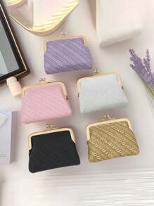 Portable Coin Pouch Clutch Bag, Vintage Multi-Color Multi-Function Metal Frame Storage Clip Bag, Earphone Bag, Lipstick Bag - Multicolor - View 1