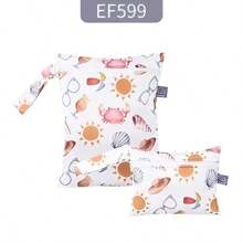 2PCS Dinosaur Print Mini Baby Diaper Nappy Bag Waterproof Storage Bag Baby Shower Family Decorations Gifts