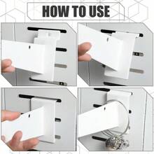 Soportes para estantes con rebordes de 12" para pared ranurada, 10 piezas, accesorios metálicos para pared ranurada de alta resistencia para estanterías, exhibición, garaje, cocina, color blanco - Blanco - Ver 5