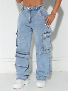 Denim de Trabalho com Abas e Stretch Estilo Cowgirl ICON Street