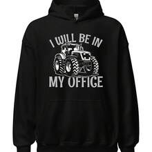 Farmer Hoodie Funny Farmer Gift Father's Day Gift Farm Sweatshirt Farming Pullover Agriculture Apparel Farm Lover Birthday Gifts - Black - View 1