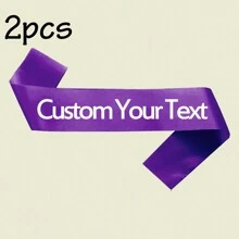 1/2/5/10/20/40 pezzi Nastro di raso personalizzato con testo, fascia con citazione personalizzata, fascia di compleanno personalizzabile, fascia per addio al nubilato/celibato personalizzabile, lunghezza: 160cm/63in, larghezza: 9,5cm/3,74in, 6 stili: nastro rosa/nero/bianco/blu/oro/viola, fascia "Bride To Be", adatta per lui/lei, multifunzionale, decorativa, riutilizzabile, traspirante, adorabile, di alta qualità, carina, colorata, moderna, morbida, personalizzata, unica, regalo ideale per lui/lei