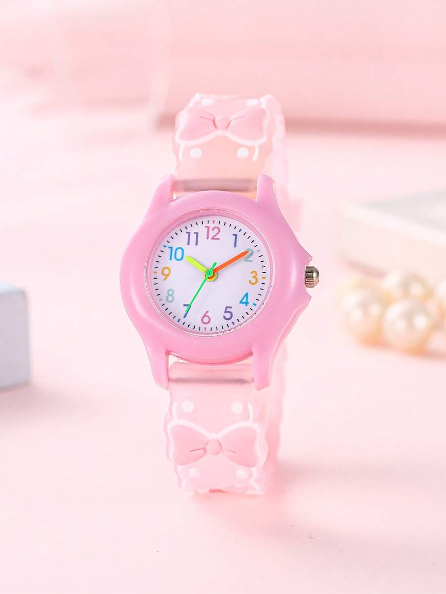 New Colorful Scale Bow Cartoon Children Student Watch
