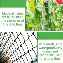 2pcs Heavy Duty PVC Garden Trellis Netting - Provides Sturdy Support For Climbing Plants, Flowers & Vegetables, Easy Installation, Windproof & Rainproof, Square Grid Design Enhances Stability, Trellis For Climbing Plants - Green - View 6