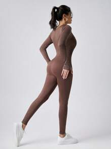 NcmRyu 1pc Women Matt Sports All-In-One Jumpsuit With Padded Bra