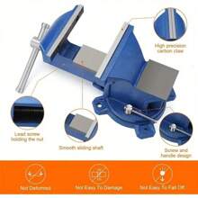 Table Vice 6 Inch Bench Vice For Workbench Heavy Duty Table Vice Bench Vise With 360 Degrees Swiveling Base Cast Iron Workshop Vise For Workshop Factory - 6 Inch - View 6