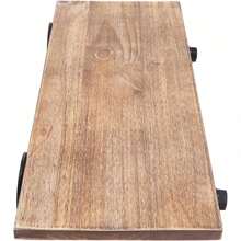 SENDERPICK Portabottiglie lousriyy con portabicchieri, portabottiglie in legno, portabottiglie da parete, portabicchieri retrò da 24 pollici, barra da parete sospesa per cucina e sala da pranzo (24 pollici)