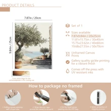 1pc Canvas Painting Poster, Pleasant Afternoon Scenery, Modern Light Luxury Wall Art For Living Room, Bedroom, Studio, Hallway