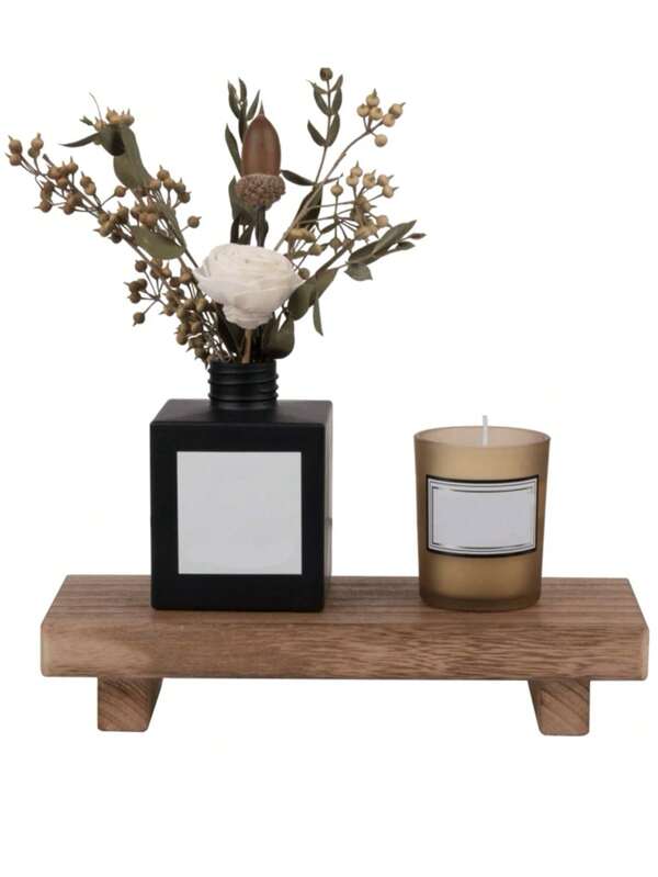 1pc Wood Pedestal Stand Display Stool For Bathroom Kitchen Sink Soap Tray Candle Plant Tray Perfect Farmhouse Decor For Bathroom And Kitchen Home Bathroom Decor Fall Decor Back To School