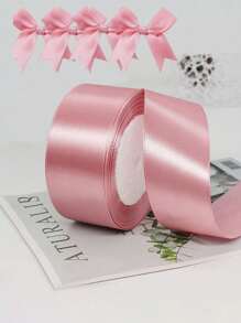 Silk Ribbon For DIY Crafts, Wedding Decor, Flower Arrangements, Cake Box Decorating, Car Decoration, Red Woven Ribbon, Rose Widths 0.6cm/1cm/4cm, Valentine Day - Multicolor - View 1