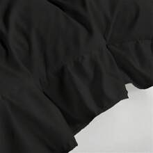 3 Pieces Black Ruffle Bedding Set With 2 Pillowcase Frills Duvet Cover With Zipper Closure Soft Microfiber Duvet Cover Set Single Double King Size - Black - View 4