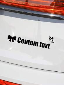 1pc Customized Butterfly Decor Sticker, Vinyl Etched Custom Text, Suitable For Car Rear Windshield, Car Windows And Doors, Fade-Resistant, Leaves No Trace When Removed - Butterfly - View 4