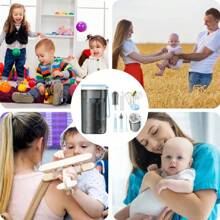 Kit de limpieza para biberón 1 Set de Cepillo Portátil para Botellas, Cepillo de Silicona para Botellas y Tetinas, Escurridor, perfecto para Viajes - Azul - Ver 5