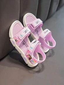 Summer Cartoon New Design Heart-Shape Cute Princess Children Sweet Fashion Casual Soft Bottom Sandals